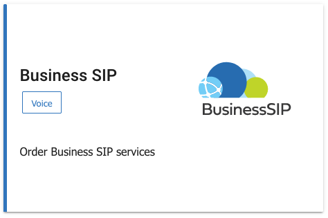 order business sip service screen